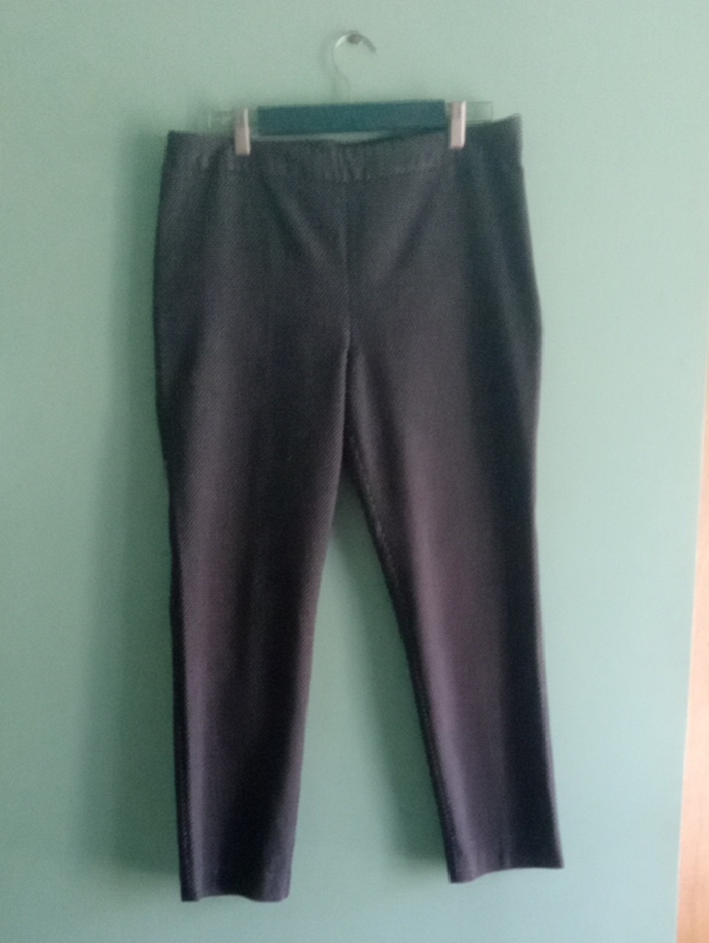 Lands' End Black Polka Dot Slim Leg Pants